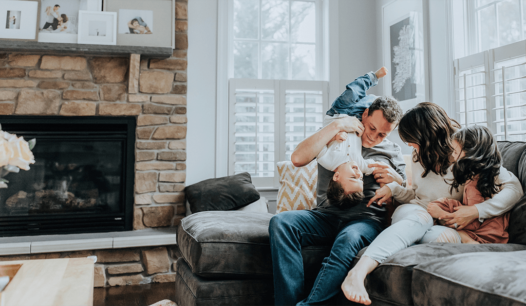 Family enjoying advanced air filtration system to improve indoor air quality in a Keller, Texas home